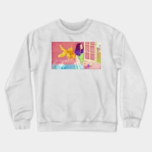 The Girl of golden Fish Crewneck Sweatshirt